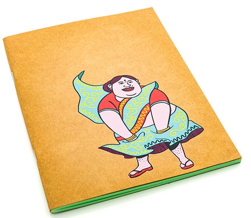 Marilyn Aunty notebook, angled front view