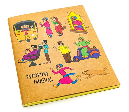 Everyday Mughal notebook, angled front view